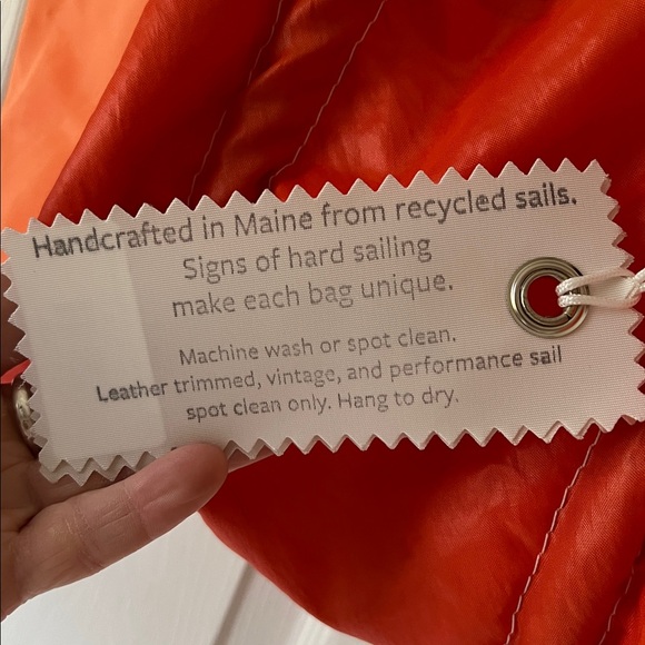 NWT vintage Maine Sea Bags recycled sails Dacron Baguette bag duffle purse - Picture 8 of 9